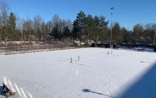 Field in de sneeuw